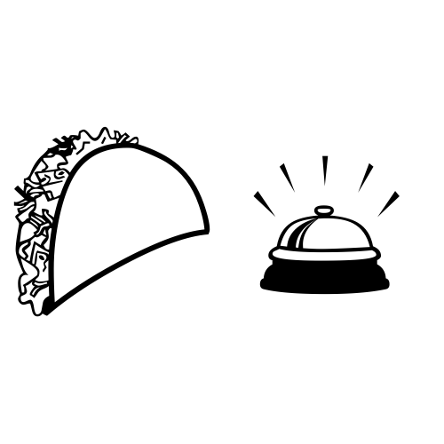 🌮🛎 Emoji Domain black and white Symbola rendering